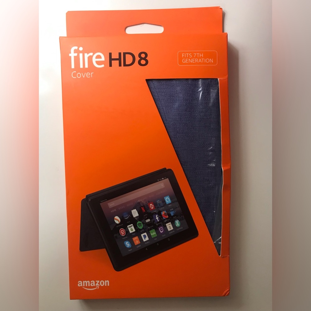 Amazon fireHD 8 Purple Tablet Case Cover with Built in Stand and Magnetic Close